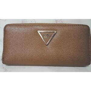 GUESS Laurel SLG Cognac Medium Zip Around Wallet
